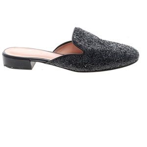 🖤KATE SPADE BLACK GLITTER FLAT/MULE🖤